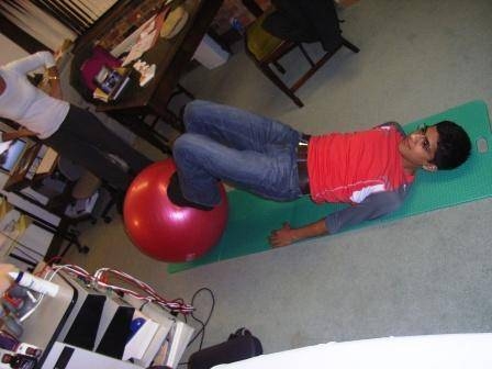 Ball excercise for back pain