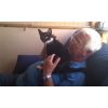 George and Gemma the cat.