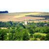 High point of Roundway Down (242 m) and Bishops Cannings Church from near Tan Hill.