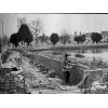 Building a brick wall on the Crammer Pond