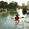 The 2010 Devizes to Westminster canoe race. This starts at the Wharf in Devizes and follows the Kennet and Avon canal to the Thames River and London