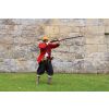 Infantry man firing his matchlock musket.