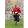 Civil War infantry man with his matchlock musket and broadsword.