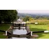 Looking down the Caen Hill locks on the Kennet and Avon canal Devizes