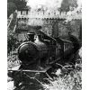 Steam train emerging from Devizes castle tunnel