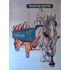 An old print of Wadworth's dray in the early 20th centuryThree Crowns pub .