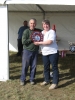 Lasts years winner Mr Jim Crokford receiving his trophy from match secratary Mrs Jo Parnaby