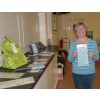 PAT WITH ONE OF THE RAFFLE PRIZES