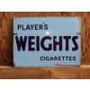 Players Weights Cigarettes Enamel Sign Double Sided (no flange reverse poorer) available