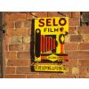 1920s Selo Film Photoraphic Enamel Porcelain Sign (retouched) available