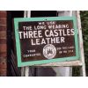 Three Castles Leather Shoes Enamel Porcelain Sign Double Sided available