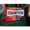 Champion Spark Plugs Double Sided Flange Sign 1951 available