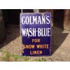 Colmans Wash Blue Soap Enamel Sign
