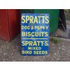 Spratts Dog Bird Food Enamel Sign 1930s available