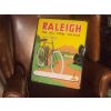 Rare Raleigh Bicycle Cycle Pictorial Enamel Porcelain Sign 1930s40s British Export Example available