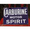 Scarce 1910s Carburine Motor Spirit Enamel Sign Double Sided (retouched) available