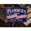 Plummers Mineral Water Enamel Porcelain Sign Double Sided available