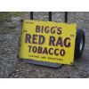 1930s Biggs Red Rag Tobacco Double Sided Enamel Porcelain Sign available