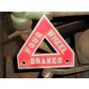 1930s Four Wheel Brakes Cast Metal Vehicle Sign available