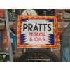 1930s Pratts Petrol &amp; Oils Enamel Sign