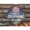 1950s RAC Telephone Enamel Sign available