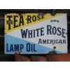 1900s Tea Rose Lamp Oil Enamel Sign