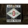 1930s Power Diesel Globe Enamel Sign available