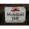 1930s Mobiloil BB Oil Enamel Porcelain Sign available