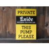 1950s Exide Battery Petrol Pump Printed Metal Sign available