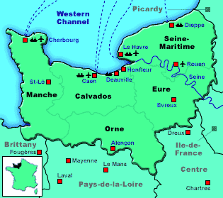 Europe Map Normandy