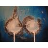 'Let it flow' Mixed media on canvas (30cm X 30cm)  SOLD