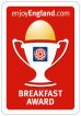 Breakfast Award for delicious breakfasts served to B&B Guests staying at A & A Studley Cottage Guest House Accommodation, Bishops Down Park Road, Tunbridge Wells, Kent, TN4 8XX, South East England, UK