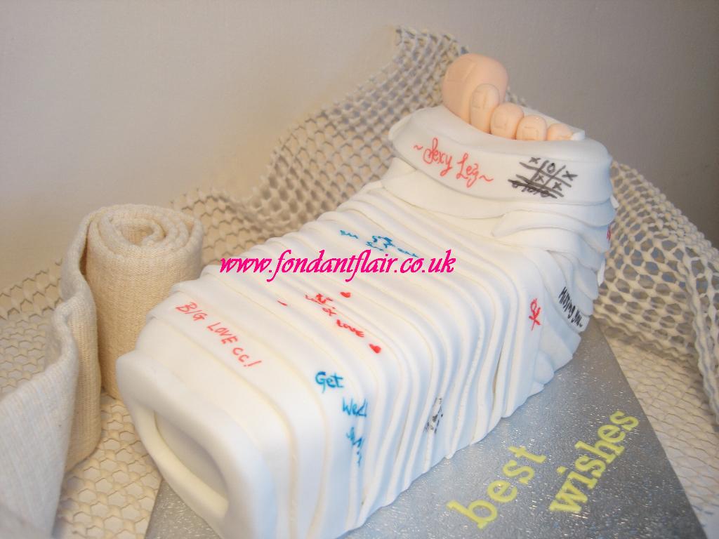 Broken Leg Cake, Fondant Flair, Colchester