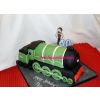 Novelty green train cake
