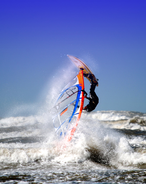 Rob Puig windsurfing 