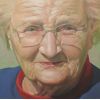'Auntie Betty' oil on canvas 12" x 12"