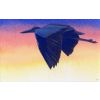 'Heron at Dawn' 7" x 5"  watercolour and bodycolour. Private collection.