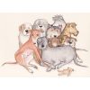Dogs-laid-back group of mutts