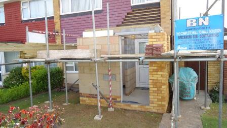  Part way through construction on a Front Porch and Toilet Extension in Eastbourne, East Sussex