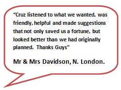 Testimonial for Cruz Builders North London