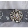 Glitzy black organza ribbon for the 3-tier 'cake' centrepiece.  Shown with the diamante embellishment.