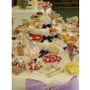 30 varieties wedding sweets buffet table presented in a vintage theme