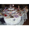 Sweets buffet table with 35 varieties at Coombe Abbey wedding