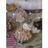 Silver, crystal,  hearts, doves and sparkle make your wedding sweets table special.