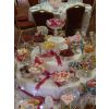 3-Tier Centrepiece with Hot Pink ribbons.  Your sweets buffet table will be decorated in your colours.