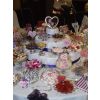 Purple ribbons with diamante embellishments for extra sparkle on your sweetie table