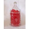 Pretty etched crystal jars to make your sweets buffet table special