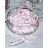 Elegant crystal jars will be trimmed with ribbons in your colours.  Silver serving tongs - no plastic here!