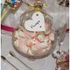 Heart labels, silver tongs