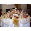Party Candy Table. Wedding sweets buffet banquet table with 50 varieties at Ettington Chase Hotel